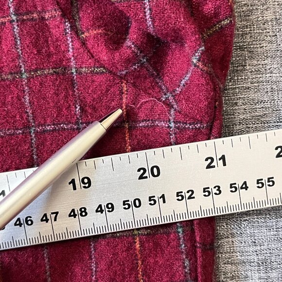 Pendleton 100% Virgin Wool Check Long Sleeve Shirt - Men's Size M - Red - Picture 7 of 11